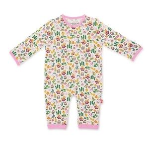 Magnetic Me newborn baby girl pickle my fancy coverall bamboo footies romper